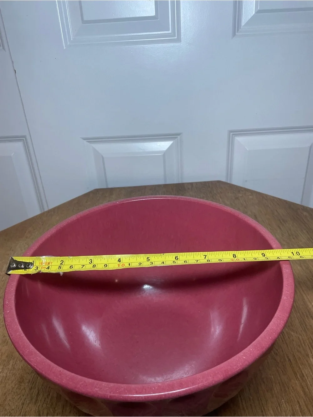 Vintage Boonton Ware 4 Qt Melamine Mixing Bowl Red 10” USA Model 511C-4Q-Rare